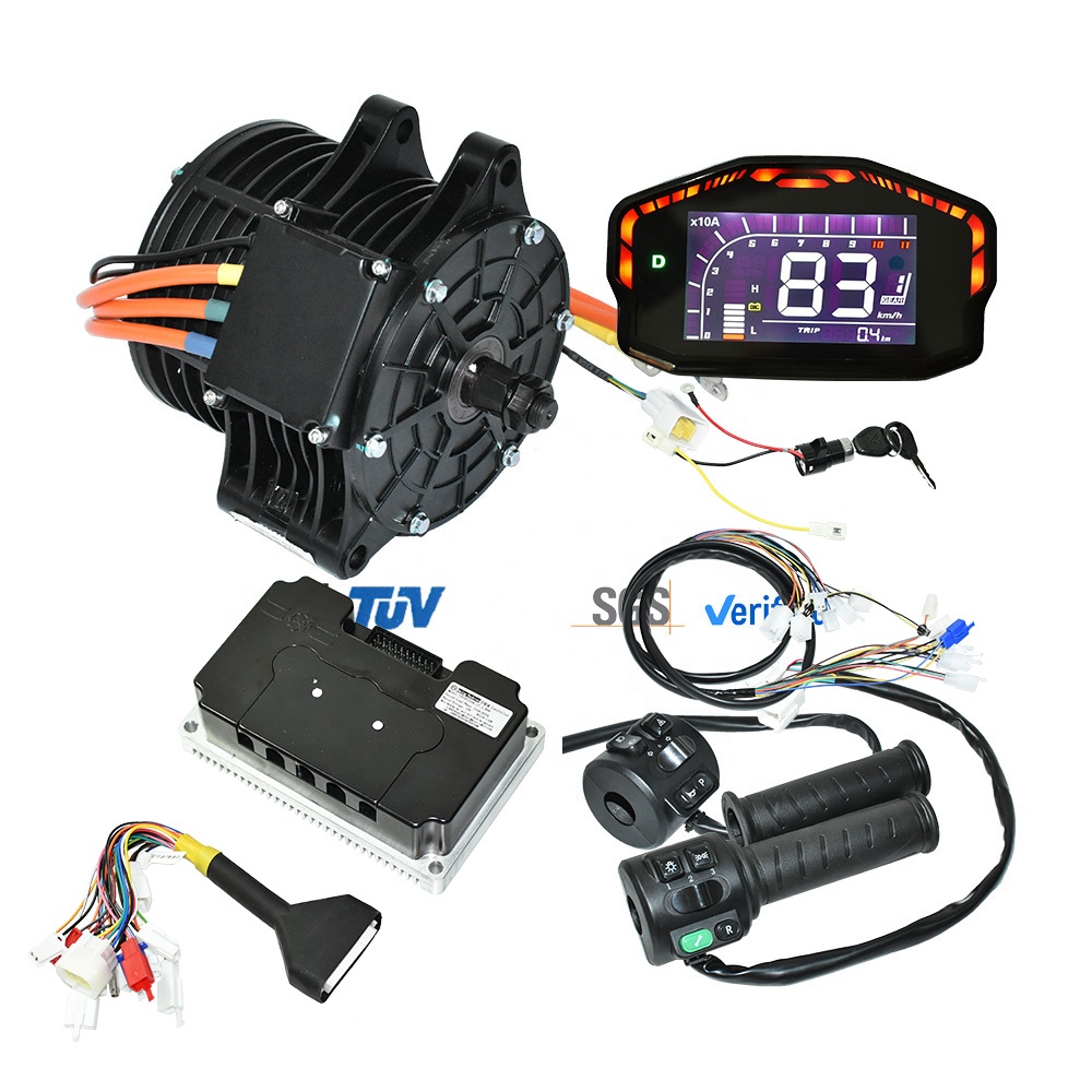 محرك PMSM داخلي بمحور واحد 72V - مراجعة Mid Drive Motor Kit 72V 3000W وسعره