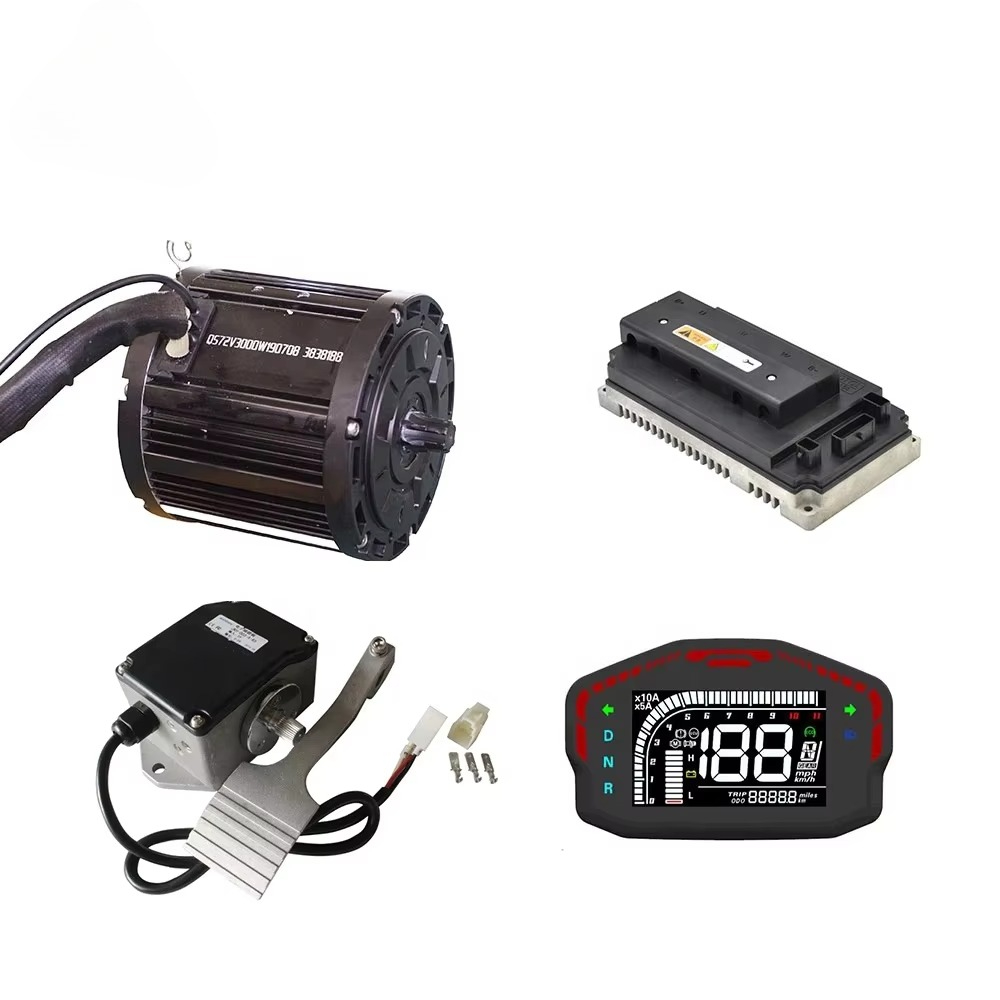 مجموعة محركات كهربائية بدون فر - مراجعة Mid Drive Motor Kit 72V 3000W وسعره